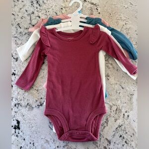 Carters 4 pack baby girl ribbed bodysuits
